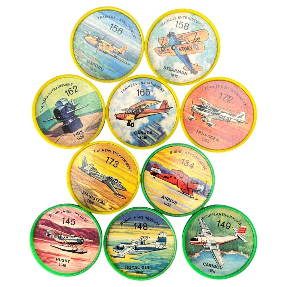 Jell-O Hostess Picture Wheel Flight Airplane 10pc Random Mixed Bundle